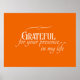 Elegante Gepersonaliseerde Dankbare Herfst Thanksg Poster