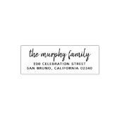 Elegante gepersonaliseerde familienaam & retouradr  zelfinktende stempel (Design)
