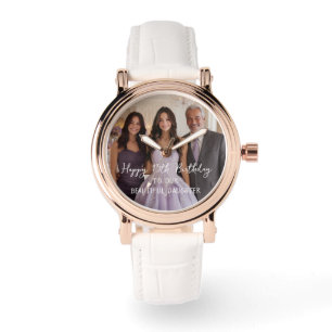 Elegante gepersonaliseerde foto 15e verjaardag Kee Horloge