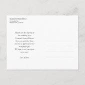 Elegante gepersonaliseerde foto bruiloft dank u briefkaart (Achterkant)