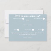 Elegante gepersonaliseerde grijs witte bruiloft RSVP kaartje (Achterkant)