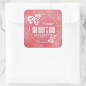Elegante gepersonaliseerde Happy Moederdag Sticker (Tas)