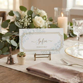 Elegante gepersonaliseerde huwelijksplaceholder plaatskaartje