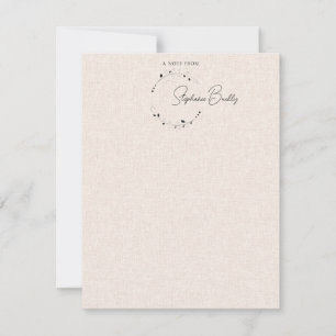 Elegante gepersonaliseerde krans een notitie van notitiekaartje