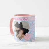 Elegante Gepersonaliseerde Moederdag Hartfoto Mok (Voorkant links)