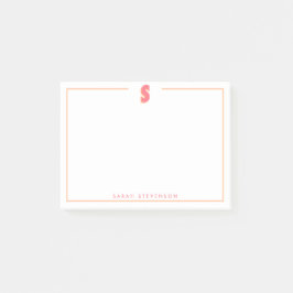 Elegante gepersonaliseerde monogram 3D letter S in Post-it® Notes