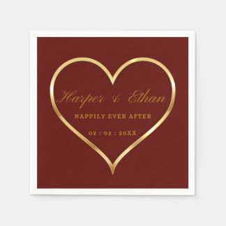 Elegante gepersonaliseerde monogrammed bruiloft se servet