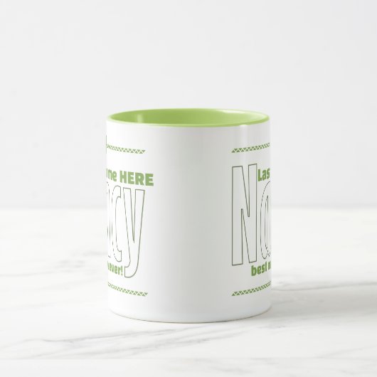 Elegante gepersonaliseerde "Nancy" naam, Green Hea Mok (Midden)