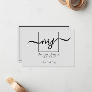 Elegante gepersonaliseerde notitiekaartje