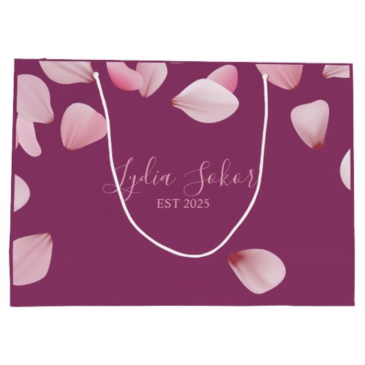 Elegante gepersonaliseerde papieren geschenktas me groot cadeauzakje (Achterkant)