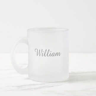 Elegante gepersonaliseerde Petal Press Co Frosted Matglas Koffiemok