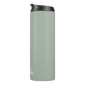 Elegante gepersonaliseerde scriptnaam Sage Green T Thermosbeker (Geroteerd rechts)