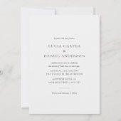 Elegante geperste bloemen Chic bruiloft uitnodigin Kaart (Achterkant)