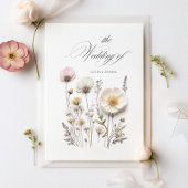 Elegante geperste bloemen Chic bruiloft uitnodigin Kaart