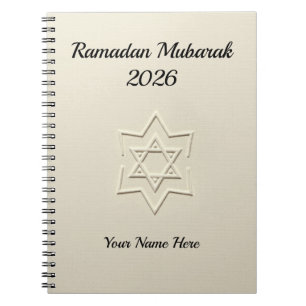 Elegante Geperste Ster Islamitisch Notitieboek