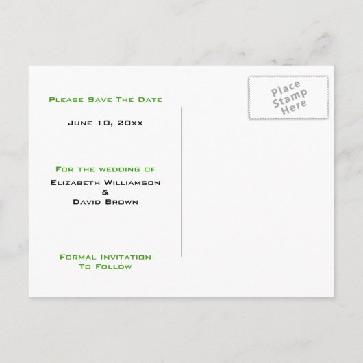 Elegante Gerbera Daisies Save The Date Briefkaarte Aankondigingskaart (Achterkant)