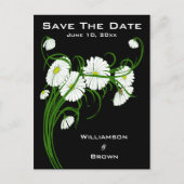 Elegante Gerbera Daisies Save The Date Briefkaarte Aankondigingskaart (Voorkant)