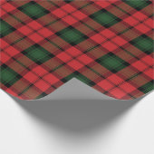 Elegante geruite Kerr Kerstvakantie Rustieke Tarta Cadeaupapier (Hoek)