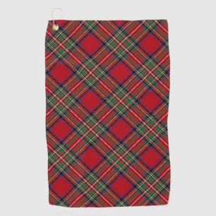 Elegante geruite rustieke clan Stewart Tartan Golfhanddoek