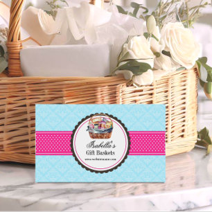 Elegante geschenkmand visitekaartje