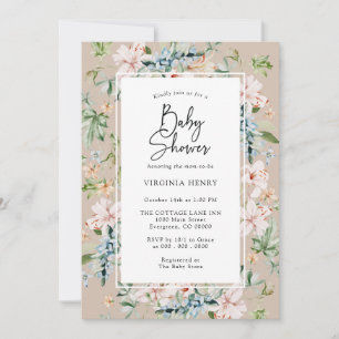 Elegante geslachtsneutrale babyshower kaart