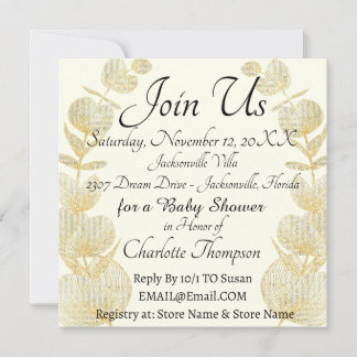 Elegante geslachtsneutrale babyshowerfeest kaart