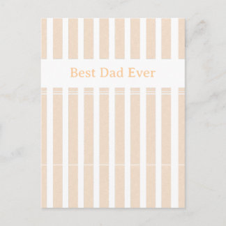 Elegante gestreepte beste papa ooit gepersonalisee briefkaart