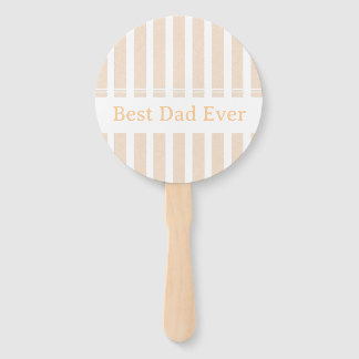 Elegante gestreepte beste papa ooit gepersonalisee handwaaier