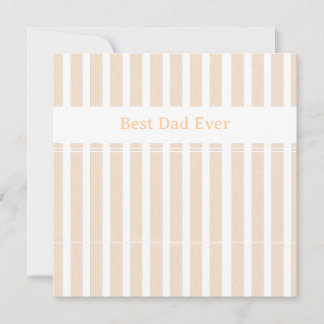Elegante gestreepte beste papa ooit gepersonalisee kaart