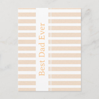 Elegante gestreepte beste papa ooit gepersonalisee uitnodiging briefkaart