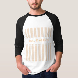 Elegante gestreepte Beste papa ooit Persoonlijk T-shirt