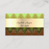 Elegante gestreepte, gouden, zigzag, loyaliteitska klantenkaartje (Achterkant)