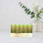 Elegante gestreepte, gouden, zigzag, loyaliteitska klantenkaartje (Staand voorkant)