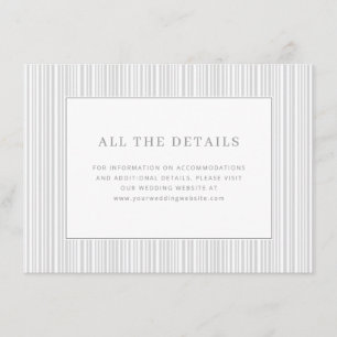 Elegante Gestreepte Minimalist Informatiekaartje