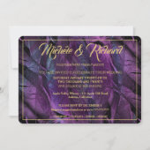 Elegante gevederde bruiloft uitnodiging (Voorkant)