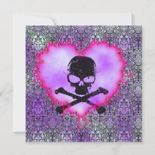 Elegante Gif Sweet 16 Goth Verjaardagsaankondiging Kaart (Voorkant)