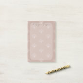 Elegante gips roze perzik  bloemen Lotus Post-it® Notes (Op bureau)