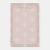 Elegante gips roze perzik  bloemen Lotus Post-it® Notes (Voorkant)