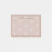 Elegante gips roze perzik  bloemen Lotus Post-it® Notes (Voorkant)