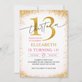 Elegante Girly 13e verjaardag Kaart (Voorkant)
