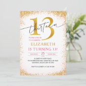 Elegante Girly 13e verjaardag Kaart (Staand voorkant)