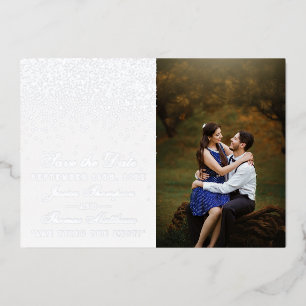 Elegante Glam Confetti bruiloft Save The Date Real Folie Uitnodiging