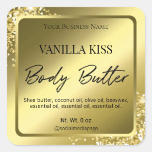 Elegante Glam Gold Body Butter Labels
