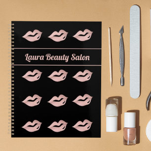 Elegante Glam Gold Roos & Black Afspraken Planner