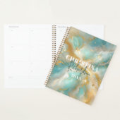 Elégante Glam Luxury Aquamarine Marble Parties sci (Devant avec enveloppe)