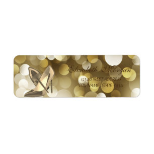 Elegante glamoureuze adreslabel-hak etiket