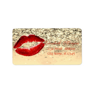 Elegante glamoureuze chic glitterende Bokeh,lippen Etiket