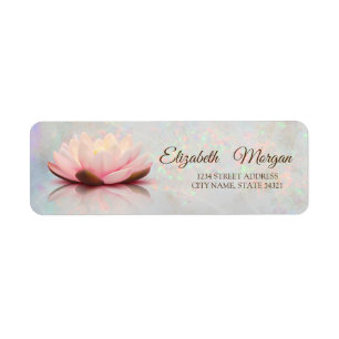 Elegante Glamoureuze Lotus Opal Holografisch Etiket