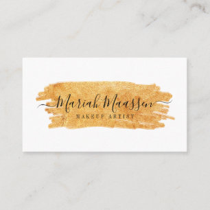 Elegante & Glamoureuze Schoonheid Gouden Make-up B Visitekaartje