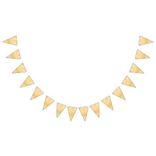 Elegante Glans Goud Glitter Vlaggetjes